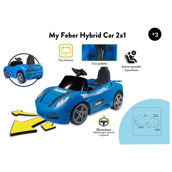 MY FEBER HYBRID CAR 2 en 1 6V