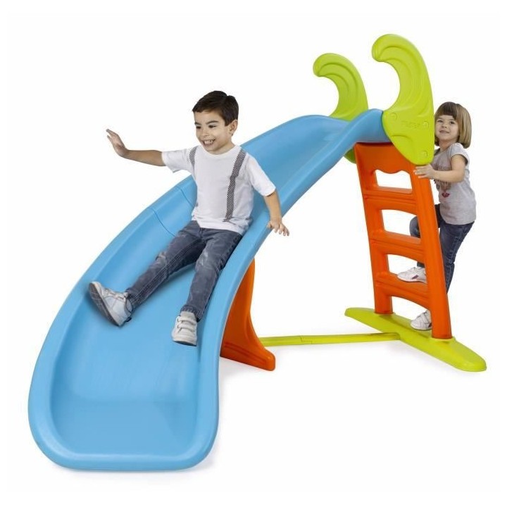 Toboggan courbe avec raccordement a eau Feber