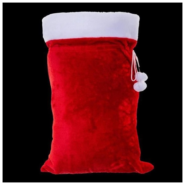 FEERIC LIGHTS & CHRISTMAS Hotte peluche - 50 x 70 cm - Rouge et blanc