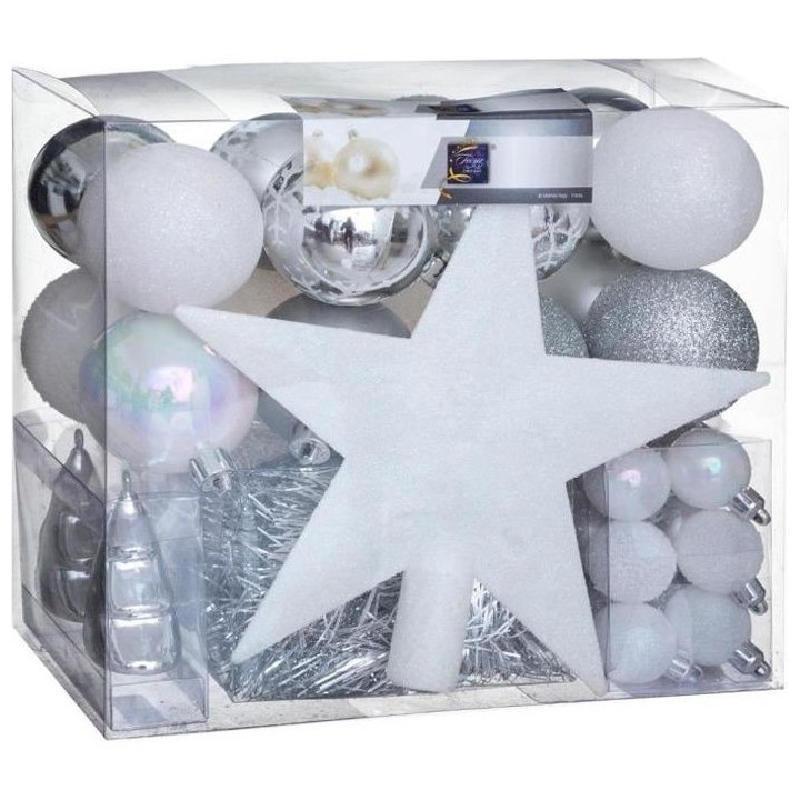 FEERIC LIGHTS & CHRISTMAS Boules de Noël Kit de 44 pieces de décorat