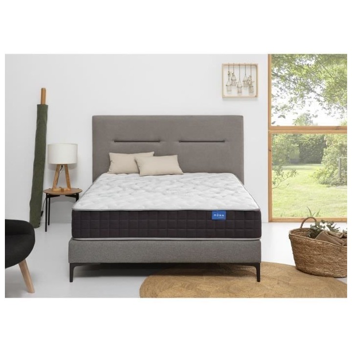 FELIX - Ensemble Matelas 160x200cm + sommier + pieds - 25 cm
