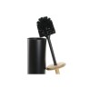 Brosse de salle de wc DKD Home Decor Noir Naturel Métal Bambou Scandi 10 x 10 x 38,5 cm