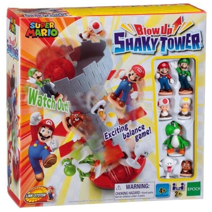 SUPER MARIO Blow Up! Shaky tower - Jeu de société - EPOCH - 7356