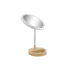 Miroir Grossissant avec LED DKD Home Decor Argenté 20 x 14 x 34 cm