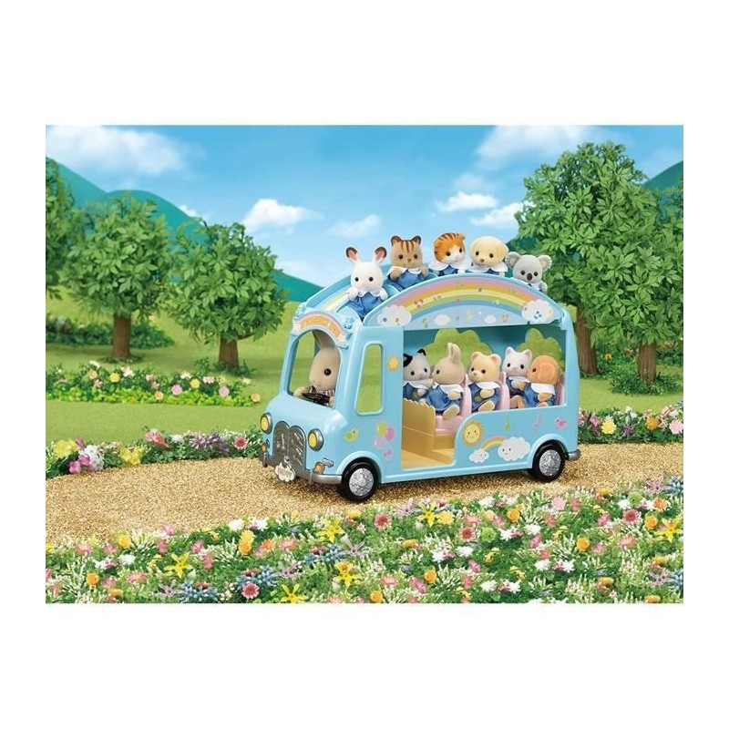 SYLVANIAN FAMILIES - 5317 - Le bus arc-en-ciel - La creche, l'école