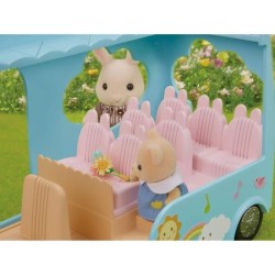 SYLVANIAN FAMILIES - 5317 - Le bus arc-en-ciel - La creche, l'école