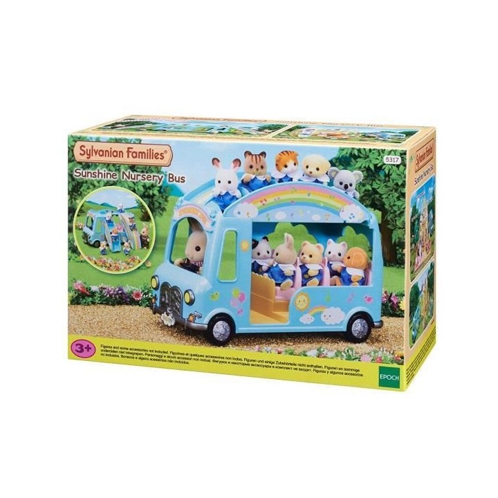 SYLVANIAN FAMILIES - 5317 - Le bus arc-en-ciel - La creche, l'école