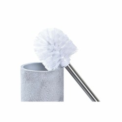 Brosse de salle de wc DKD Home Decor Gris Argenté Acier inoxydable Ciment Scandi 10 x 10 x 40 cm