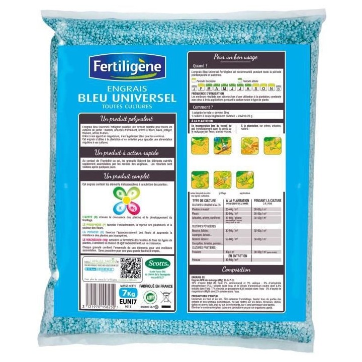 FERTILIGENE Engrais Bleu Universel - 7 kg