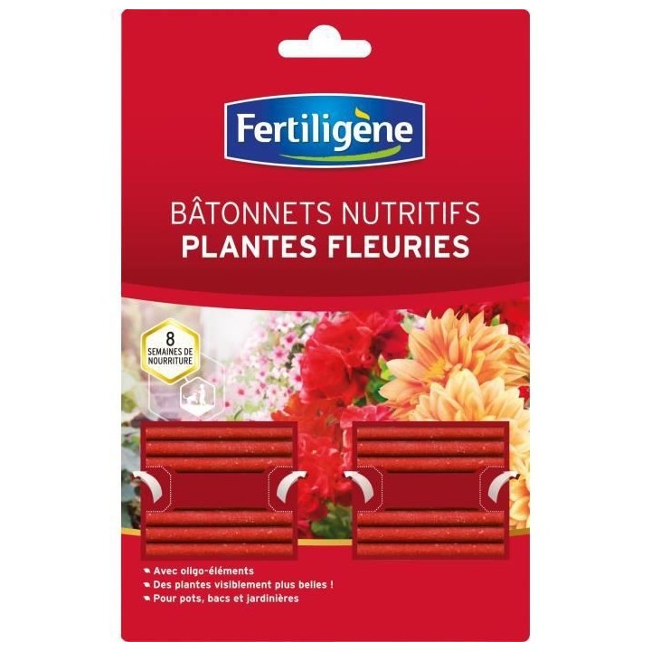 FERTILIGENE Batonnets Nutritifs Plantes Fleuries - 40 Batonnets