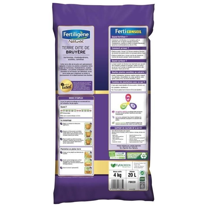 FERTILIGENE Terre dite de Bruyere - 20 L