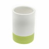 Support pour brosses à dents Versa Blanc/Vert Céramique (7 x 10,3 x 7 cm)