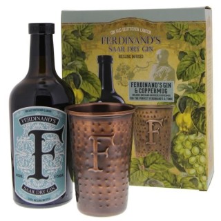 Ferdinand's Saar - Dry Gin - 44% - 50 cl - Coffret avec 1 mug en cuivr