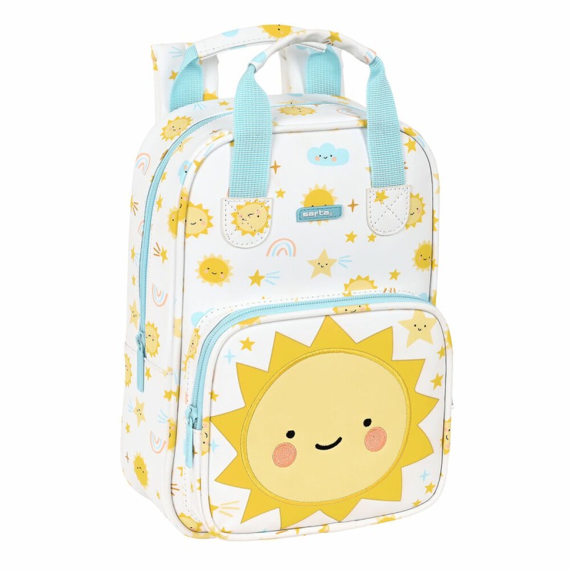 Cartable Safta Solete Blanc Jaune (20 x 28 x 8 cm)