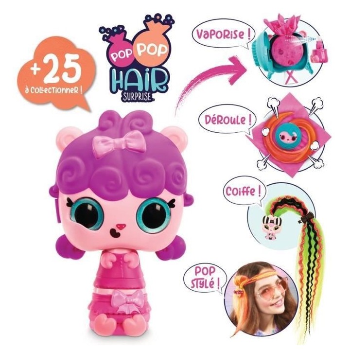 Pop Pop Hair Surprise - 3-in-1 Pops - Modeles aléatoires