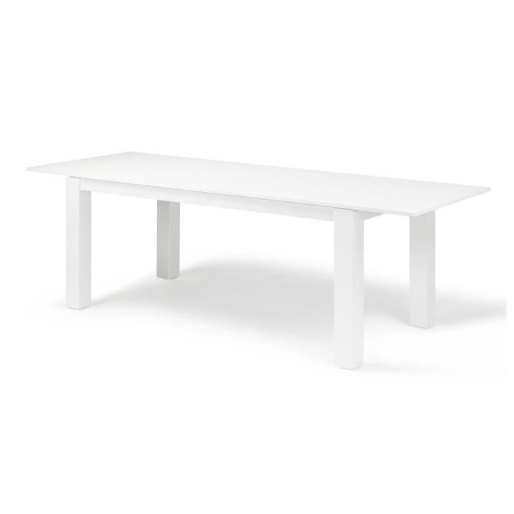 Table a manger extensible FLORENCE - Rectangulaire - Laqué Blanc - St