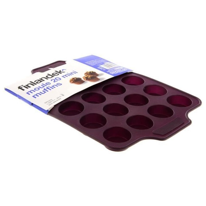 FINLANDEK Moule 20 mini muffins silicone