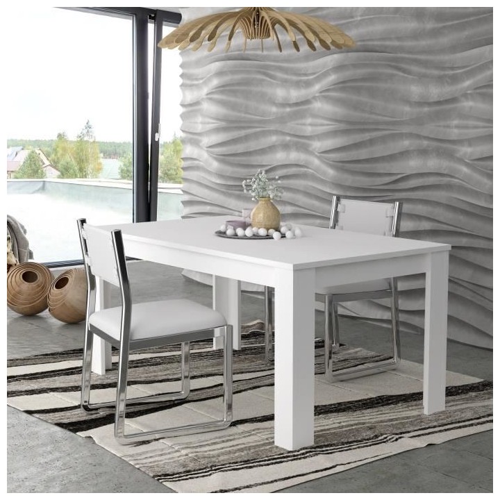 Table a manger 6 personnes - Rectangulaire - Panneaux de particules -