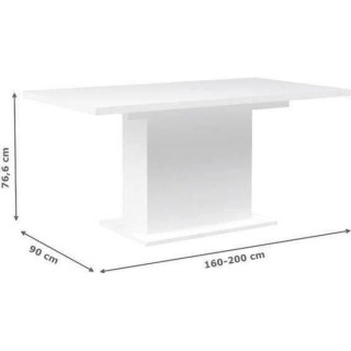 Table a manger extensible 4-6 personnes - Rectangulaire - Bois agglom