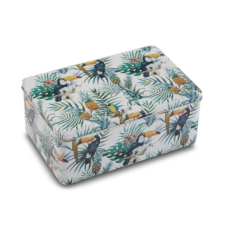 Boîte en métal Versa Tropical (16,2 x 9,1 x 22 cm)