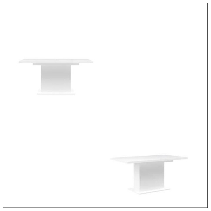 Table a manger extensible 4-6 personnes - Rectangulaire - Bois agglom
