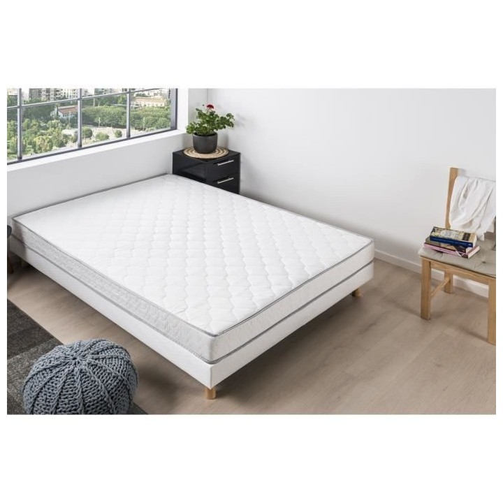 Matelas 140x200 cm FINLANDEK Kiva - Mousse - Confort ferme - Epaisseur