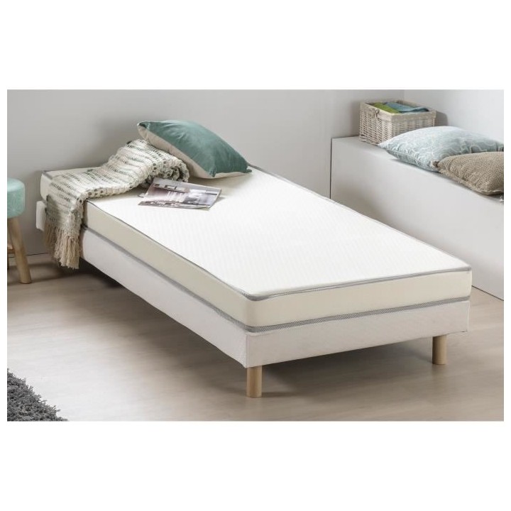 DEKODREAM Matelas mousse 90 x 190 cm - Confort ferme - Epaisseur 12 cm