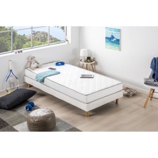 Matelas 90x200 cm - DEKO DREAM - Mousse - Ferme - 14 cm - 5 zones - HA