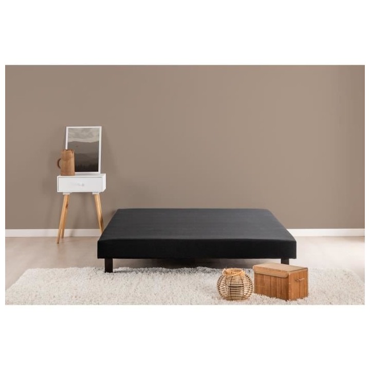 DEKO DREAM Rakenne Sommier tapissier a lattes 140 x 190 cm - Bois mass