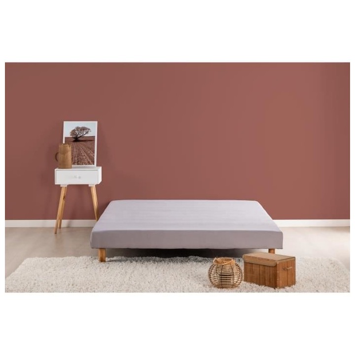 DEKO DREAM Rakenne Sommier tapissier a lattes 140 x 200 cm - Bois mass