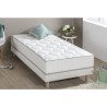 DEKO DREAM Hyvyys Ensemble matelas ressorts + sommier tapissier 90 x 190 - Epaisseur 23 cm - Confort équilibré - Galon gris