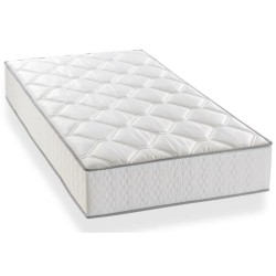 DEKO DREAM Hyvyys Ensemble matelas ressorts + sommier tapissier 90 x 190 - Epaisseur 23 cm - Confort équilibré - Galon gris