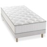 DEKO DREAM Hyvyys Ensemble matelas ressorts + sommier tapissier 90 x 190 - Epaisseur 23 cm - Confort équilibré - Galon gris