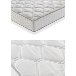 DEKO DREAM Hyvyys Ensemble matelas ressorts + sommier tapissier 90 x 190 - Epaisseur 23 cm - Confort équilibré - Galon gris