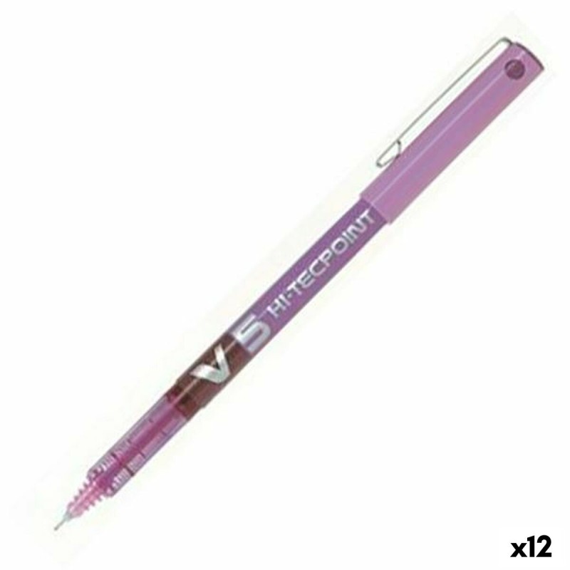 Crayon Roller Pilot V5 Violet 0,3 mm Aiguille (12 Unités)