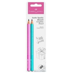 Crayon Faber-Castell Jumbo Sparkle Rose Turquoise (5 Unités)