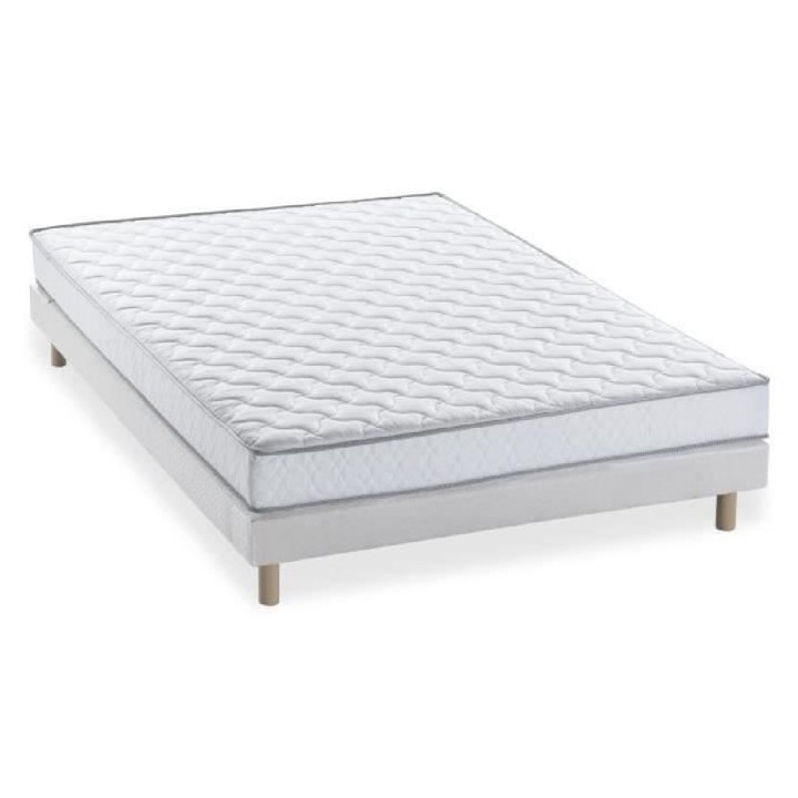 DEKO DREAM Ensemble Matelas mousse mémoire de forme + Sommier 160 x 2