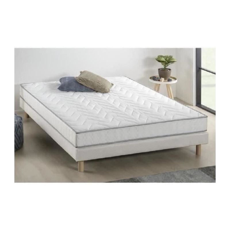 FINLANDEK Unelma - Ensemble matelas mousse mémoire de forme + sommier 140 x 190 - Confort ferme - Epaisseur 16 cm - Hypoallerg