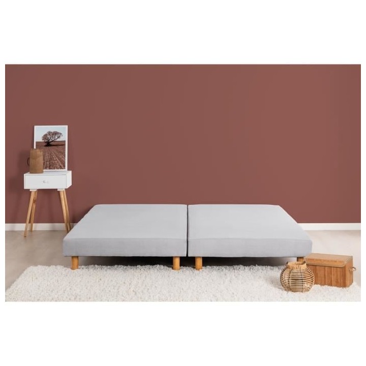 DEKO DREAM Rakenne Sommiers tapissiers a lattes 2x80x200 - Bois massif