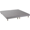 DEKO DREAM Rakenne - Sommiers tapissiers a lattes 2x90x200 - Bois massif gris + pieds