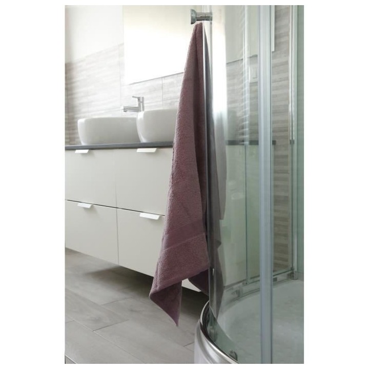 FINLANDEK Set 1 Serviette + 1 Drap Douche + 2 Gants KYLPY Mauve