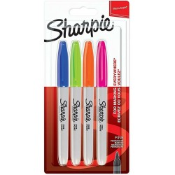 Ensemble de Marqueurs Sharpie 4 Pièces Multicouleur (3 Unités)