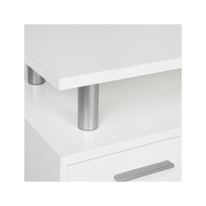 Ensemble Salon MTV + Buffet Blanc/Noir - ELIE