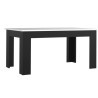 Table a manger PILVI - 6 a 8 personnes - Blanc et noir mat - Contemporain - L 160 x P 90 x H 75 cm