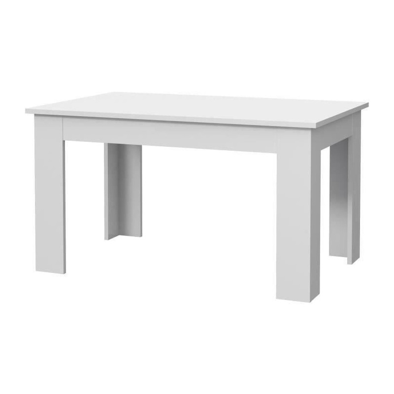 Table a manger PILVI - 4 personnes - Blanc - L 140 x P 90 x H 75 cm