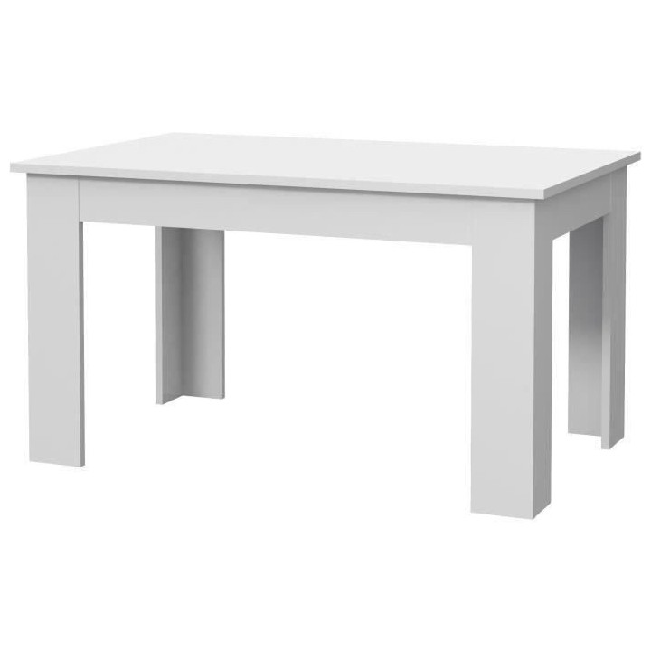 Table a manger PILVI - 4 personnes - Blanc - L 140 x P 90 x H 75 cm