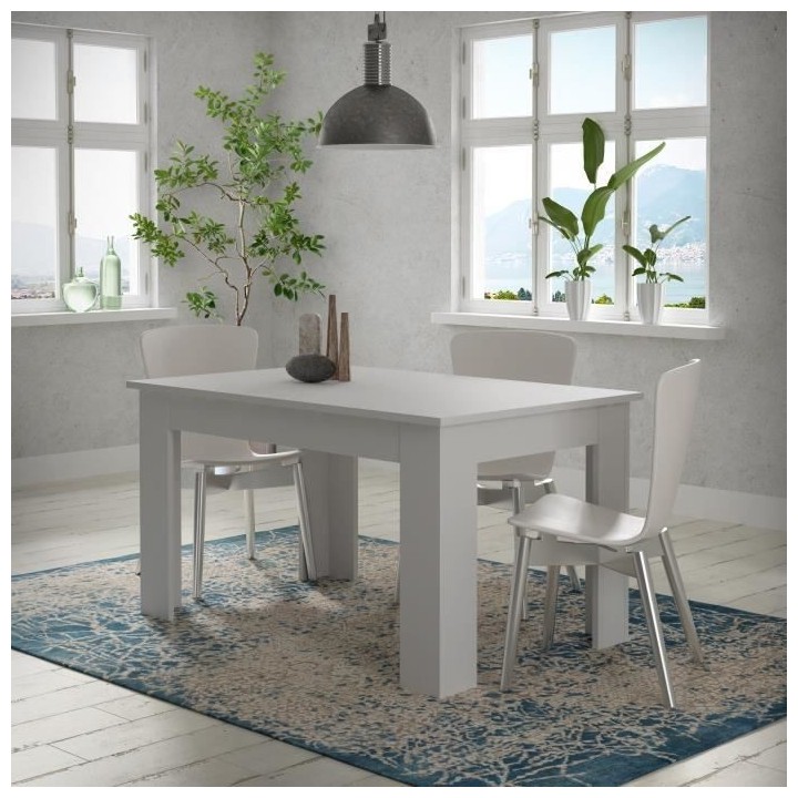Table a manger PILVI - 4 personnes - Blanc - L 140 x P 90 x H 75 cm