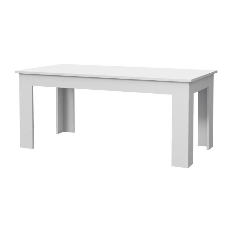 Table a manger PILVI - 8 personnes - Blanc - L 180 x I90 x H 75 cm