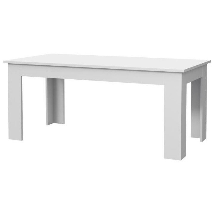 Table a manger PILVI - 8 personnes - Blanc - L 180 x I90 x H 75 cm