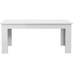 Table a manger PILVI - 8 personnes - Blanc - L 180 x I90 x H 75 cm